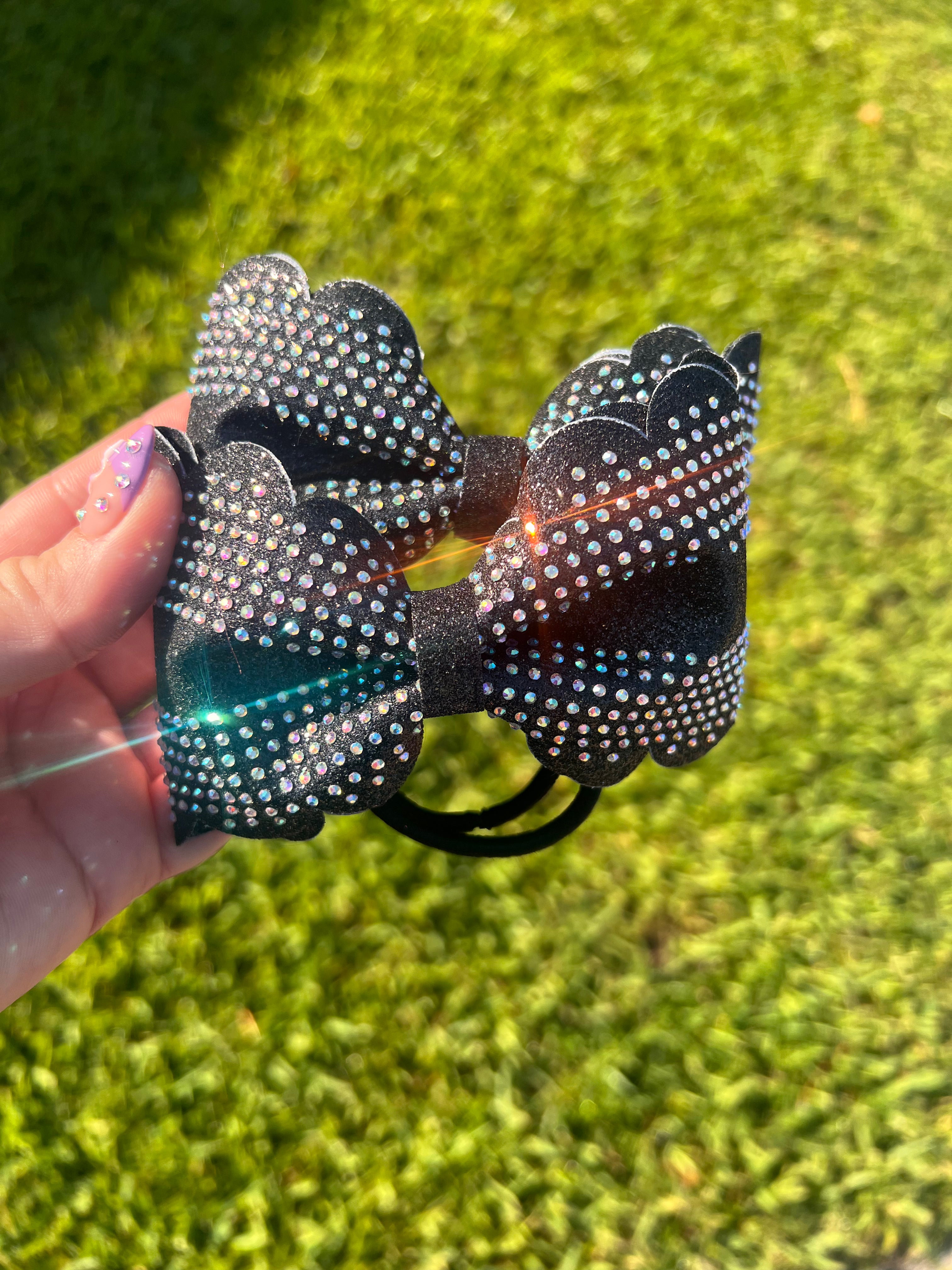 Scalloped piggy bow set